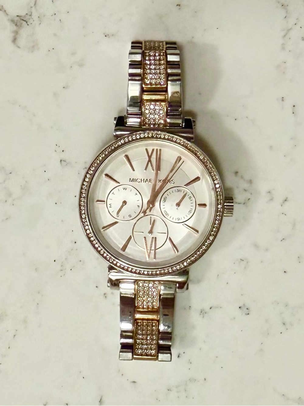 Michael Kors Women's Two-Tone Rose Gold & Silver Watch